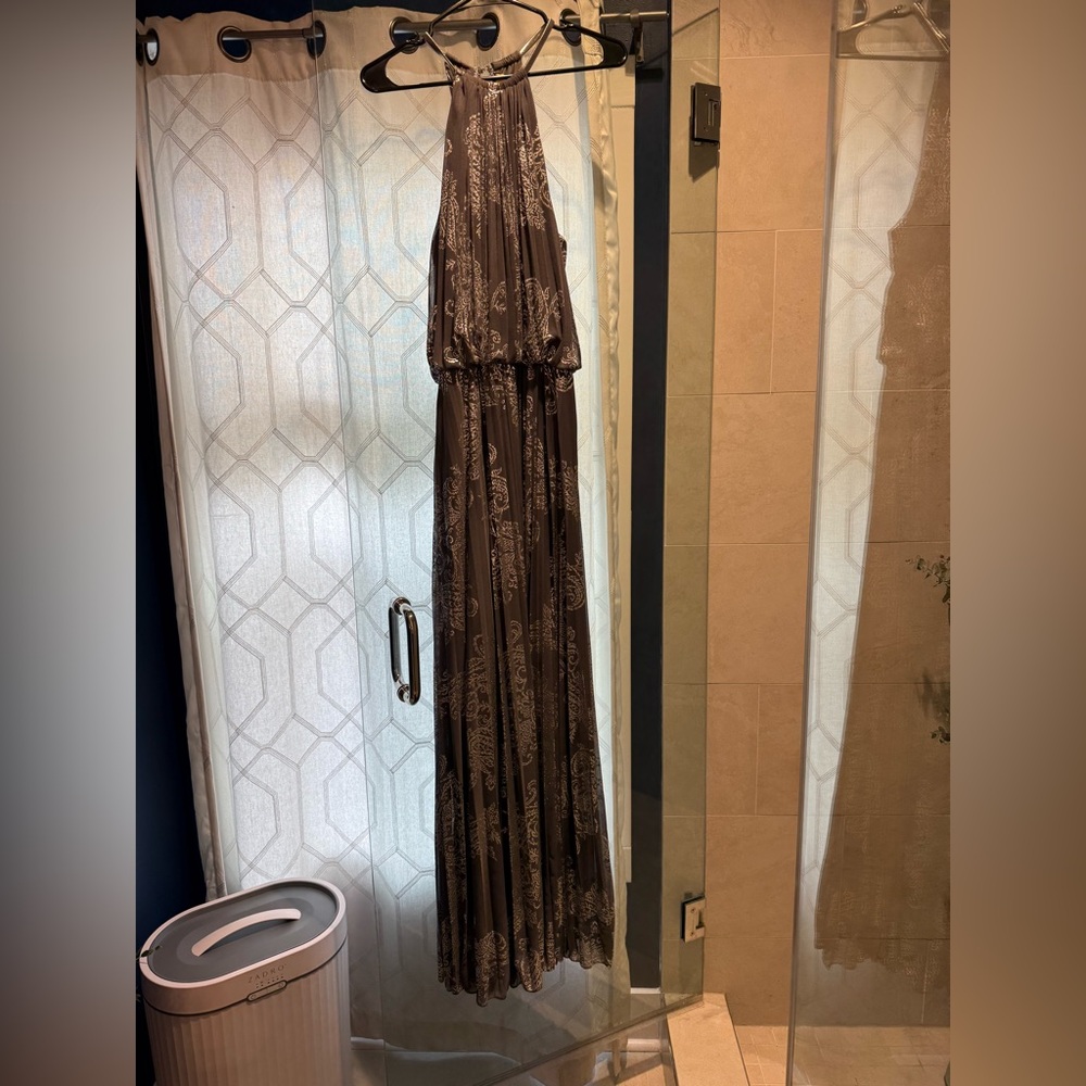Gray & Silver Sleevless Gown